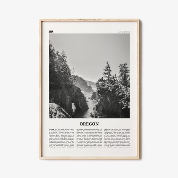 Oregon Print Black and White No 1, Oregon Wall Art, Oregon Poster, Oregon Photo, Oregon Wall Decor, USA, United States, North America