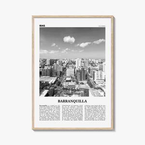 Barranquilla Print Black and White, Barranquilla Wall Art, Barranquilla Poster, Barranquilla Photo, Colombia, Atlántico, South America