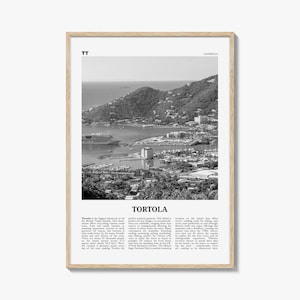Impressão de Tortola em preto e branco, arte de parede de Tortola, pôster de Tortola, foto de Tortola, decoração de parede de Tortola, mapa de Tortola, Caribe