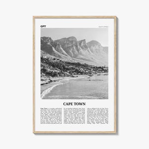 Kapstadt Print schwarz und weiß Nr. 1, Kapstadt Wandkunst, Kapstadt Poster, Kapstadt Foto, Kapstadt Wanddekor, Südafrika