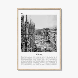 Milan Print Black and White No 1, Milan Wall Art, Milan Poster, Milan Photo, Milan Wall Decor, City Art Print, Italy, Milano, Italia