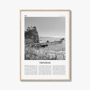 Trinidad Print Black and White, Trinidad Wall Art, Trinidad Poster, Trinidad Photo, Trinidad, California, USA, United States, North America