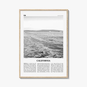 Impresión en blanco y negro n.º 3 de California, arte mural de California, póster de California, foto de California, EE. UU., Norteamérica