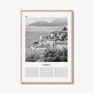 Lerici Print Black and White, Lerici Wall Art, Lerici Poster, Lerici Photo, Lerici Wall Décor, La Spezia, Italy, Italia, Liguria
