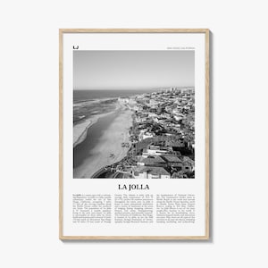 La Jolla Print Black and White No 2, La Jolla Wall Art, La Jolla Poster, La Jolla Photo, San Diego, California, USA, United States, America