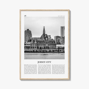 Jersey City Print Black and White No 2, Jersey City Wall Art, Jersey City Poster, Jersey City Photo, New Jersey, USA United States, America