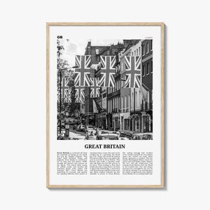 Great Britain Print Black and White, Great Britain Wall Art, Great Britain Poster, Great Britain Photo, Great Britain Wall Décor