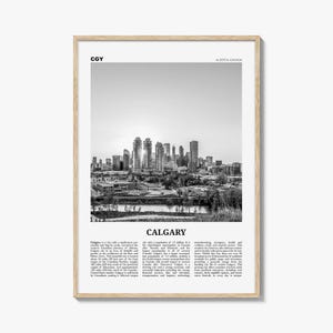 Calgary Print schwarz und weiß Nr. 3, Calgary Wandkunst, Calgary Poster, Calgary Foto, Calgary Wanddekor, Alberta, Kanada, Nordamerika
