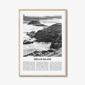 Phillip Island Print Schwarzweiß, Phillip Island Wandkunst, Phillip Island Poster, Phillip Island Foto, Victoria, Australien