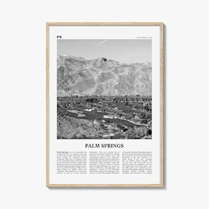 Palm Springs Print Black and White No 3, Palm Springs Wall Art, Palm Springs Poster, Palm Springs, California, USA, United States