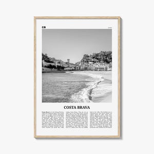 Costa Brava Black and White Photo Print: Gallery Wall Art