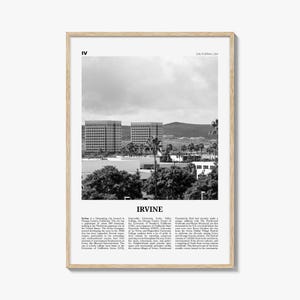 Irvine Print Black and White No 2, Irvine Wall Art, Irvine Poster, Irvine Photo, Irvine Wall Décor, California, USA, United States, America