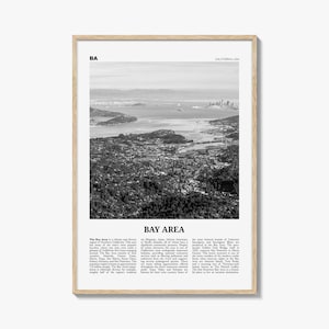 Bay Area Print Schwarzweiß Nr. 2, Bay Area Wandkunst, Bay Areal Poster, Kalifornien, USA, Vereinigte Staaten, Bay Areal Foto