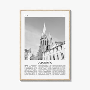 Oldenburg Germany Print: Black and White Photography Wall Art