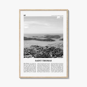 Saint Thomas Print Black and White, St Thomas Wall Art, St Thomas Poster, St Thomas Photo, Saint Thomas, United States Virgin Island