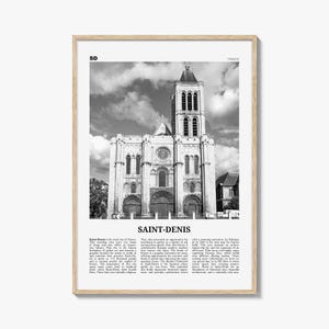 Saint Denis Print Black and White, Saint-Denis Wall Art, Saint-Denis Poster, Saint-Denis Photo, Saint-Denis Wall Décor, France
