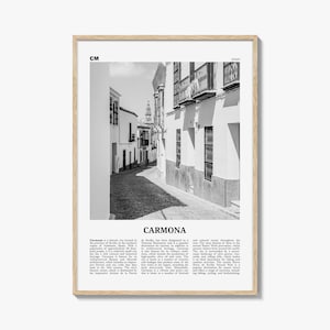 Carmona Print Black and White, Carmona Wall Art, Carmona Poster, Carmona Photo, Carmona Wall Décor, Carmona Map, Spain