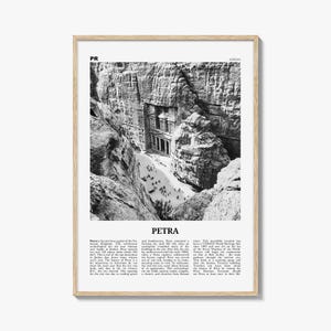 Petra Print Black and White, Petra Wall Art, Petra Poster, Petra Photo, Petra Wall Décor, Petra Map, Jordan
