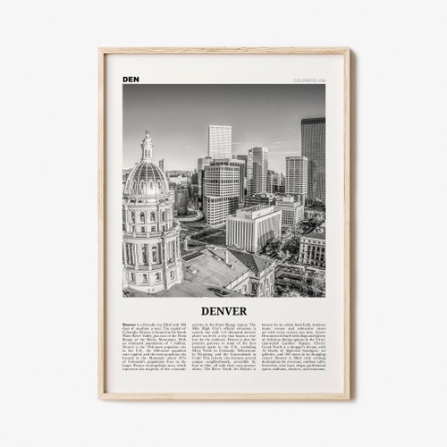 Denver Print Black and White Nature Denver Wall Art Denver Etsy