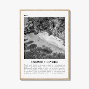 Rincón de Guayabitos Poster Schwarz und Weiß, Mexiko Wandkunst, Nayarit Foto