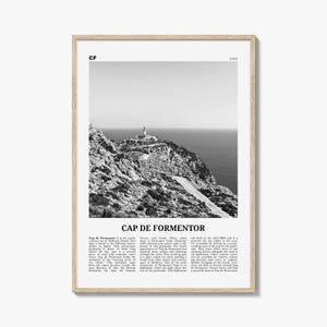 Cap de Formentor Print Black and White, Cap de Formentor Wall Art, Cap de Formentor Poster, Cap de Formentor Photo, Formentor Wall Décor