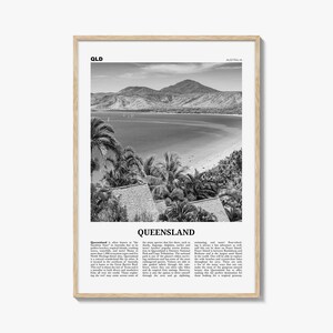 Queensland Print Black and White, Queensland Wall Art, Queensland Poster, Queensland Photo, Queensland Wall Decor, Australia
