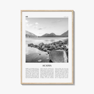 Acadia National Park Print Black and White, Acadia Wall Art, Acadia Poster, Acadia Photo, Maine, USA, United States, North America