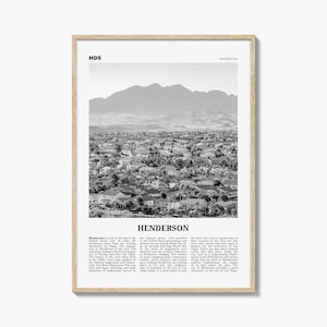 Henderson Print schwarz weiß, Henderson Wandkunst, Henderson Poster, Henderson Foto, Henderson Wanddekor, Nevada, USA, Vereinigte Staaten