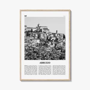 Abruzzo Print Black and White No 2, Abruzzo Wall Art, Abruzzo Poster, Abruzzo Photo, Abruzzo Wall Décor, Abruzzo Map, Italy