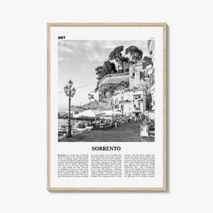 Sorrento Print Black and White Italy, Sorrento Wall Art, Sorrento Poster, Sorrento Photo, Sorrento, Italia, Naples, Campania, Amalfi Coast