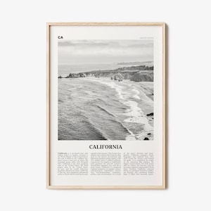 California Print Black and White No 1, California Wall Art, California Poster, California Photo, USA, United States, North America