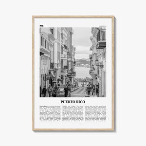 Stampa di Porto Rico in bianco e nero n. 2, Arte murale di Porto Rico, Poster di Porto Rico, Foto di Porto Rico, Decorazione murale di Porto Rico, San Juan