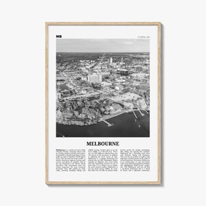 Melbourne print zwart-wit Florida, Melbourne Wall Art, Melbourne poster, Melbourne foto, Melbourne kaart, Melbourne Wall Decor, Verenigde Staten