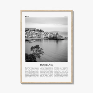 Occitanie France Photo Print: Black and White Wall Art