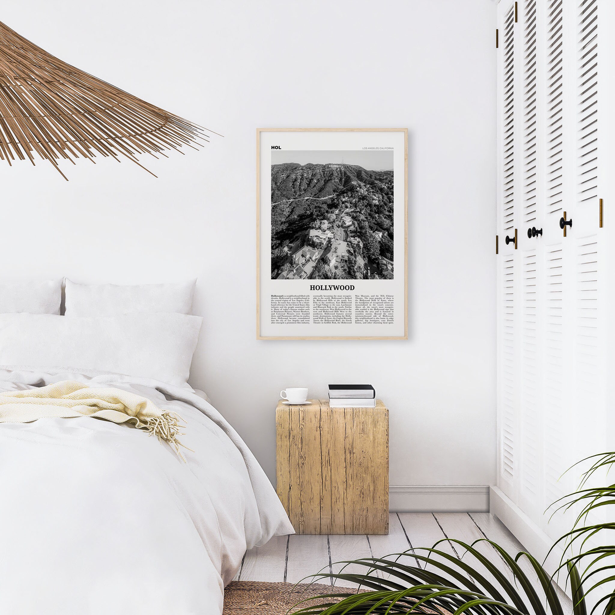 Hollywood Print Black and White Hollywood Wall Art Hollywood Etsy