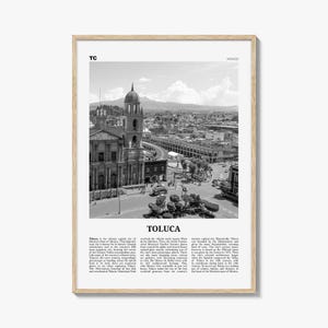 Toluca Print Black and White, Toluca Wall Art, Toluca Poster, Toluca Photo, Toluca Wall Décor, Mexico