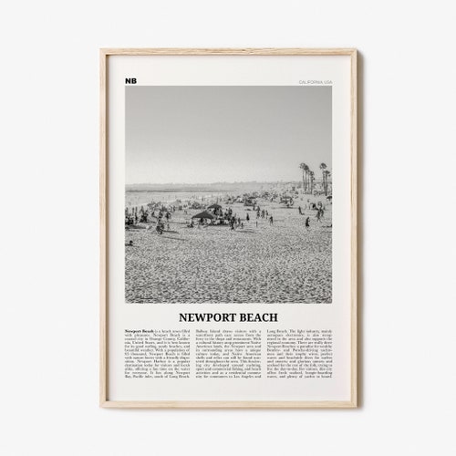 Newport Beach Map Print California CA USA Map Art Poster Etsy