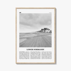 Lower Normandy Print Black and White, Lower Normandy Wall Art, Lower Normandy Poster, Lower Normandy Photo, Wall Décor, Lower Normandy Map