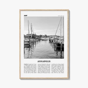 Annapolis print zwart-wit nr. 1, Annapolis muurkunst, Annapolis poster, Annapolis foto, Annapolis decor, Maryland, VS, Verenigde Staten
