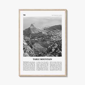 Tafelberg Poster Schwarzweiß, Tafelberg Poster, Tafelberg Foto, Tafelberg Foto, Südafrika, Kapstadt