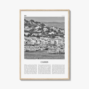 Impresión de Cassis en blanco y negro, arte mural de Cassis, póster de Cassis, foto de Cassis, Cassís, Provenza-Alpes-Costa Azul, Riviera Francesa, Francia