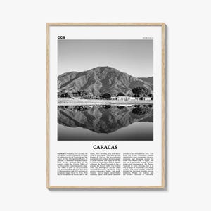 Caracas Print Black and White No 3, Caracas Wall Art, Caracas Poster, Caracas Photo, Caracas Wall Décor, Caracas Map, Venezuela