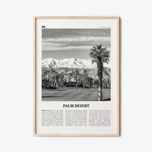 Palm Desert Print Black and White, Palm Desert Wall Art, Palm Desert Poster, Palm Desert Photo, Palm Desert Wall Décor, California, USA