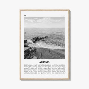 Albania Print Black and White No 2, Albania Wall Art, Albania Poster, Albania Photo, Albania Wall Decor, Country Art Print