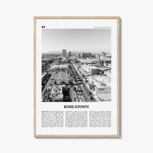 Koreatown Print Black and White Los Angeles, Koreatown Wall Art, Koreatown Poster, Koreatown Photo, Koreatown Wall Décor, California, USA