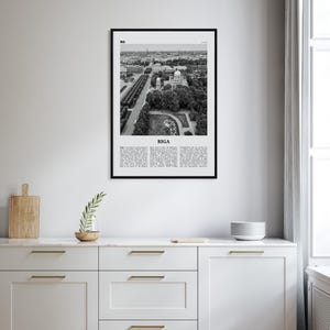 Riga Print Black and White, Riga Wall Art, Riga Poster, Riga Photo ...