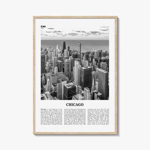 Chicago Print schwarz weiß Nr. 1, Chicago Wandkunst, Chicago Poster, Chicago Foto, Chicago Decor, Illinois, USA, Vereinigte Staaten