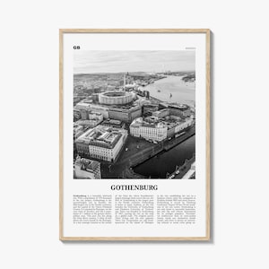 Gothenburg Print Black and White, Gothenburg Wall Art, Gothenburg Poster, Gothenburg Photo, Sweden, Göteborg, Sverige, Europe