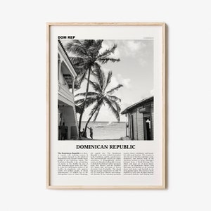 Dominican Republic Print Black and White No 1, Dominican Wall Art, Dominican Poster, Dominicana, Dominica, Santo Domingo, Caribbean