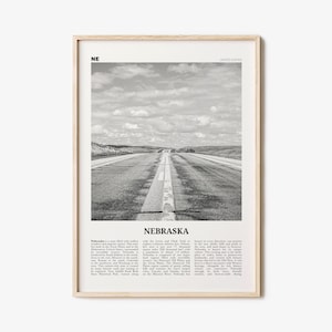 Nebraska Print Black and White No 1, Nebraska Wall Art, Nebraska Poster, Nebraska Photo, Nebraska Wall Decor, EE.UU., Estados Unidos